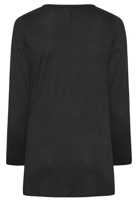 BUMP IT UP MATERNITY Plus Size Curve Black Waterfall Cardigan | Yours Clothing  7