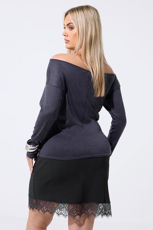LIMITED COLLECTION Curve Lace Hem Mini Skirt | Yours Clothing 2
