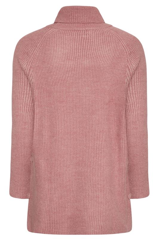 Curve Pink Roll Neck Knitted Jumper 7