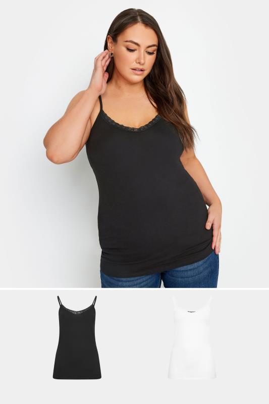 Plus Size LUXE Black Sequin & Lace Hand Embellished Cami Top