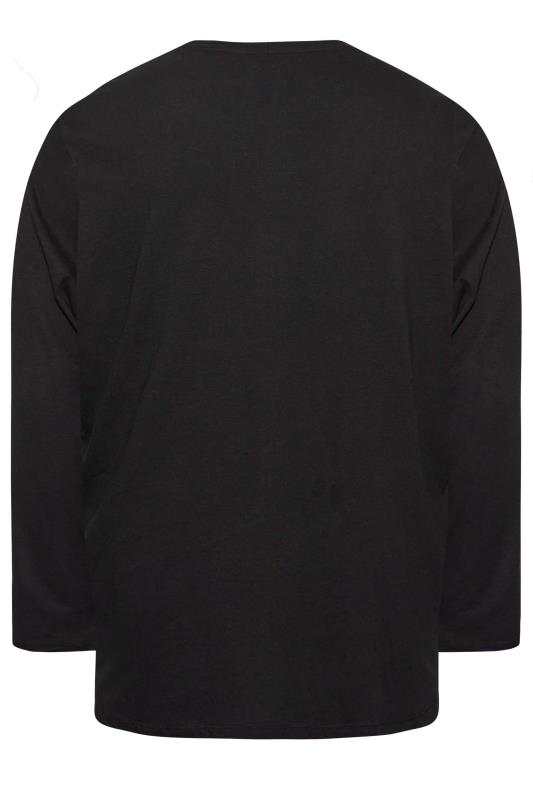 JACK & JONES Big & Tall Black Mini Logo Print T-Shirt | BadRhino 4