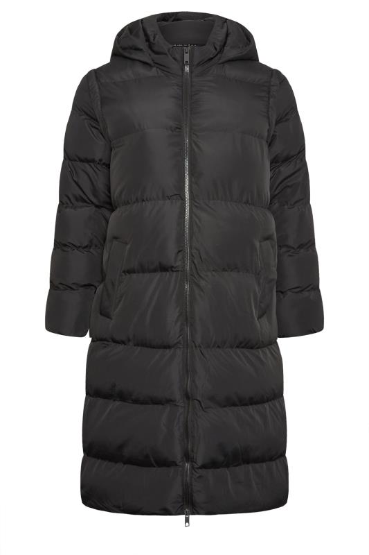 YOURS Plus Size Black Padded 2-in-1 Puffer Coat & Gilet | Yours Clothing 9