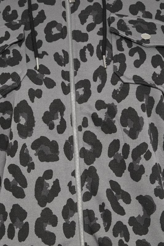 YOURS Plus Size Leopard Print Hooded Shacket | Yours Clothing 5