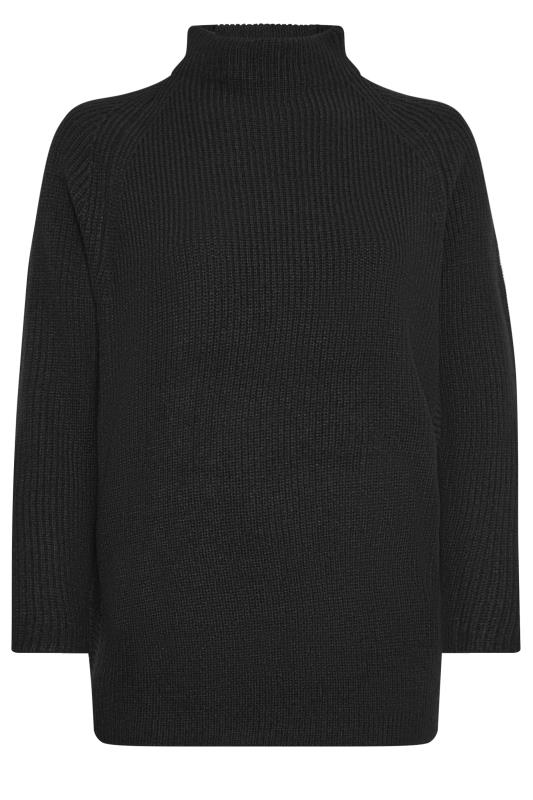 YOURS Plus Size Black Ribbed Knitted Jumper | Yours Clothing  5
