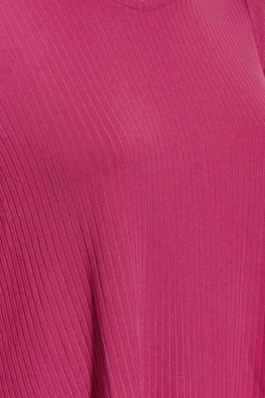 Plus Size Pink Long Sleeve Top | Yours Clothing 5