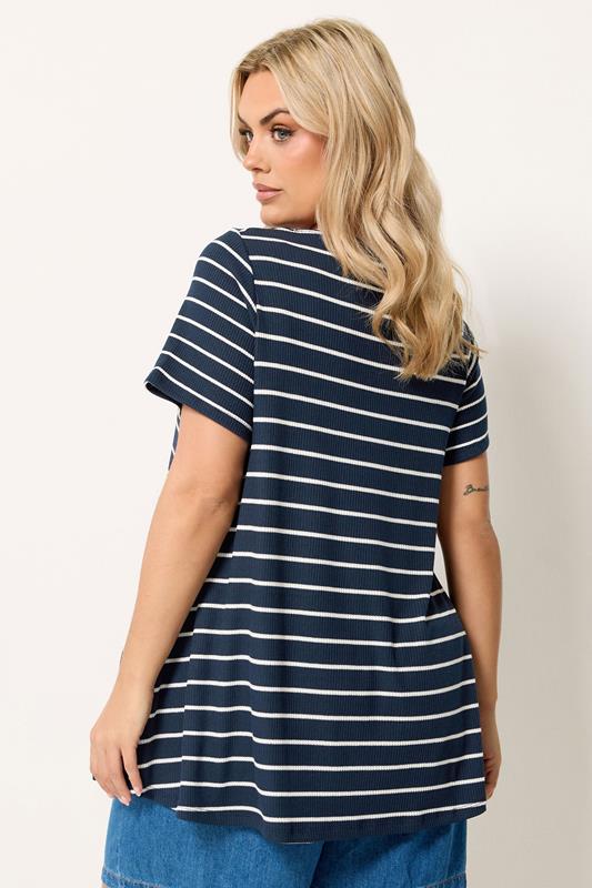 Yours Plus Size Black Stripe T-Shirt | Yours Clothing 2