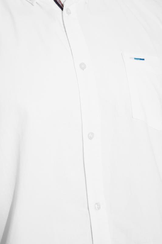 BadRhino Big & Tall White Essential Short Sleeve Oxford Shirt 2
