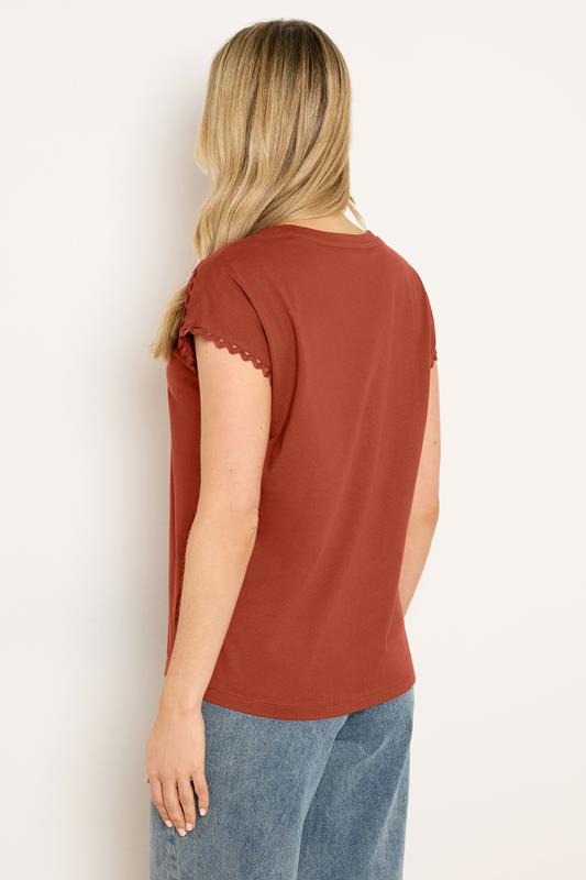 LTS Tall Women's Rust Orange Swirl Hem Cotton T-Shirt | Long Tall Sally 2
