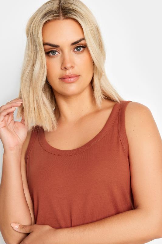 YOURS Plus Size Brown Core Vest | Yours Clothing 4