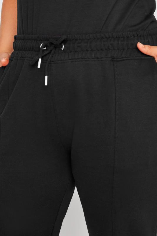 Plus Size Black Front Seam Straight Leg Joggers | Yours Clothing 4
