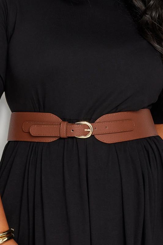 Tan Brown Wide Belt | Yours Clothing 1