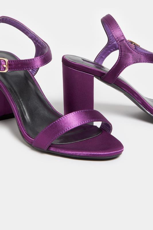 LIMITED COLLECTION Purple Block Heel Sandal In Extra Wide EEE Fit 5