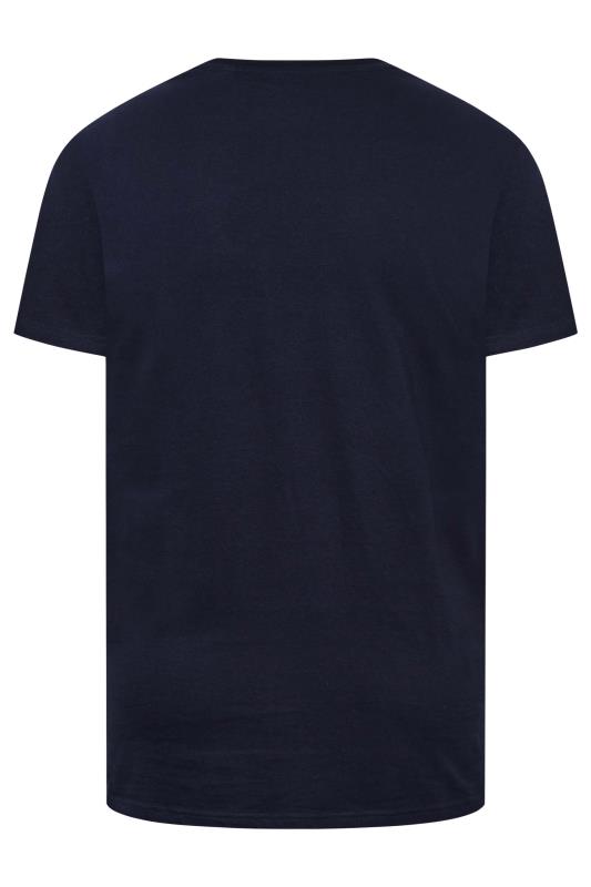 BadRhino Big & Tall Navy Blue Skull T-Shirt 4
