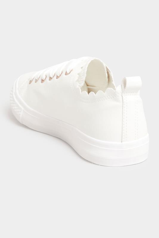 White Scalloped Edge Trainers In Extra Wide EEE Fit_C.jpg