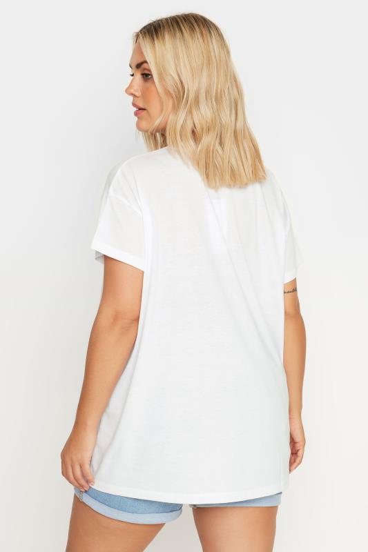 YOURS Plus Size White Embroidered Cherry T-Shirt | Yours Clothing  4