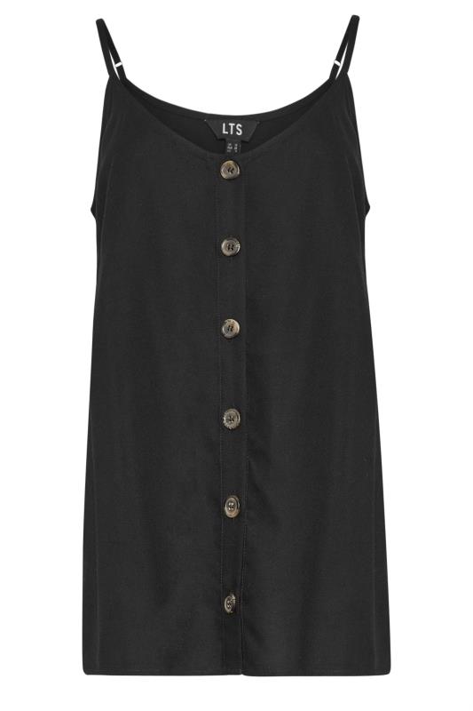 LTS Tall Womens Black Button Through Cami Vest Top | Long Tall Sally 5