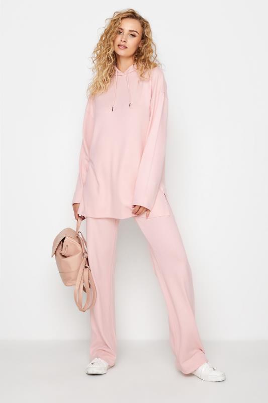 LTS Tall Pink Soft Touch Longline Hoodie 3