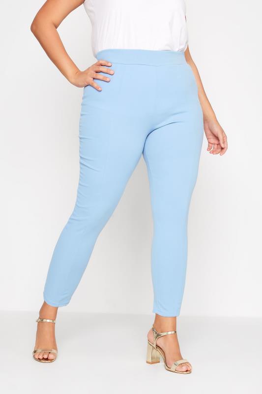 Curve Light Blue Tapered Trousers 1
