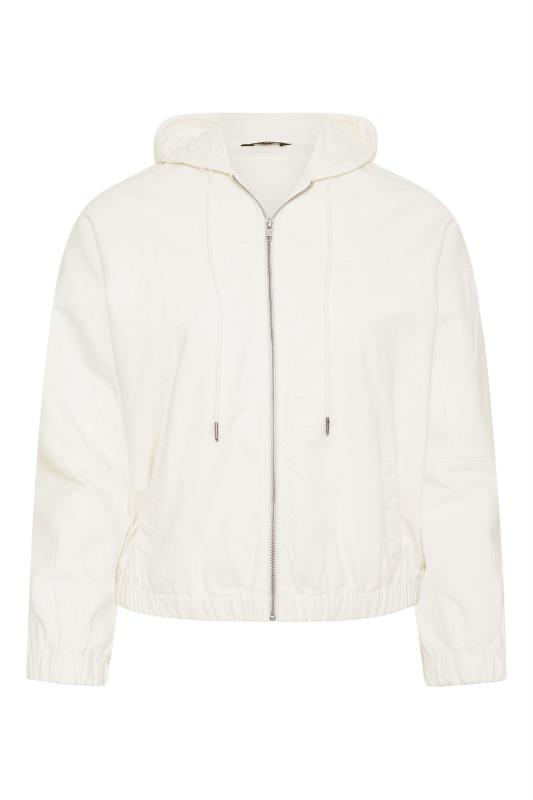 LIMITED COLLECTION Curve White Twill Bomber Jacket_F.jpg