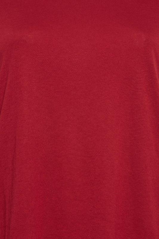 YOURS Curve Plus Size Red Long Sleeve Basic Top | Yours Clothing  5