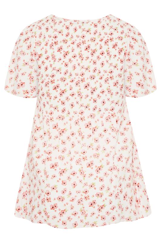 LIMITED COLLECTION White Floral Smock Top_BK.jpg