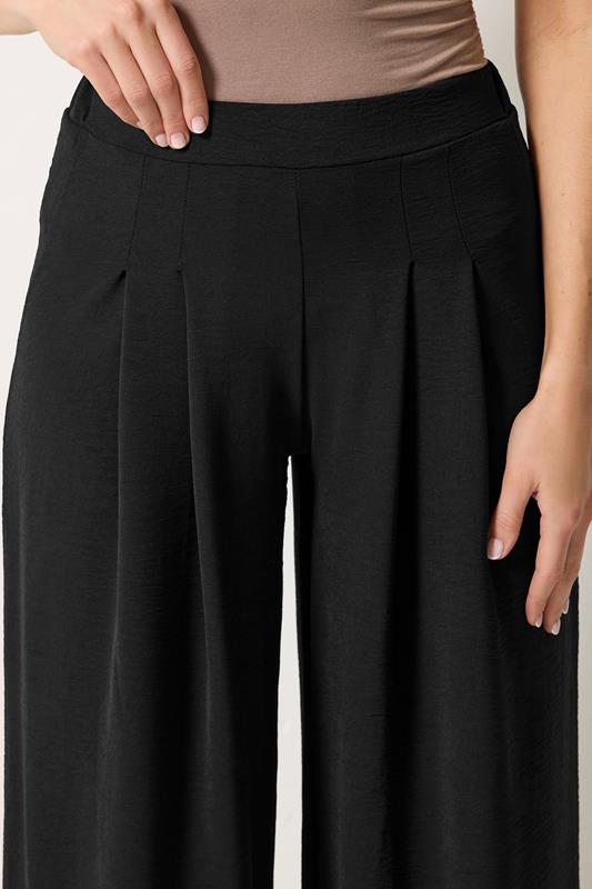 LTS Tall Women's Black Pleated Palazzo Wide Leg Trousers | Long Tall Sally 4