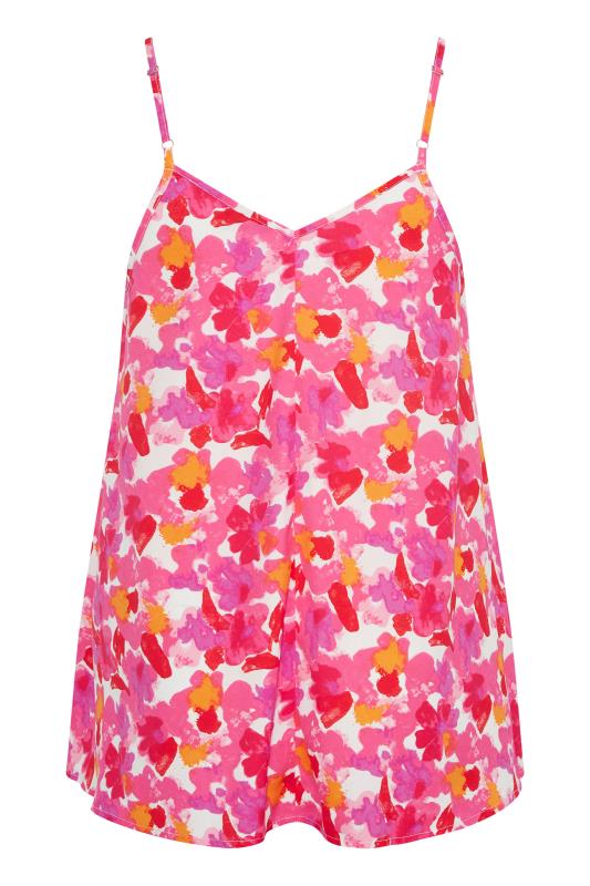 LIMITED COLLECTION Curve Pink Floral Print Cami Top 7