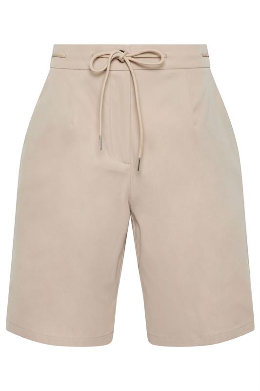 PixieGirl Petite Women's Natural Brown Drawstring Jorts | PixieGirl 6