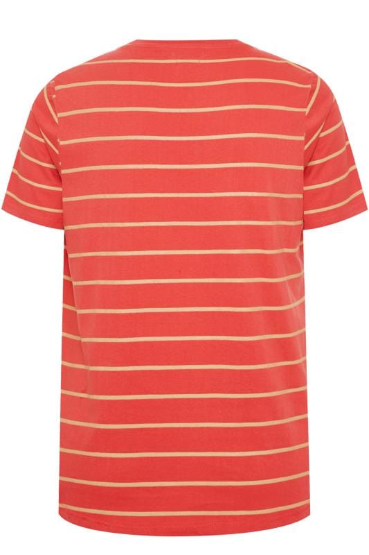 ANOTHER INFLUENCE Orange Striped T-Shirt | BadRhino