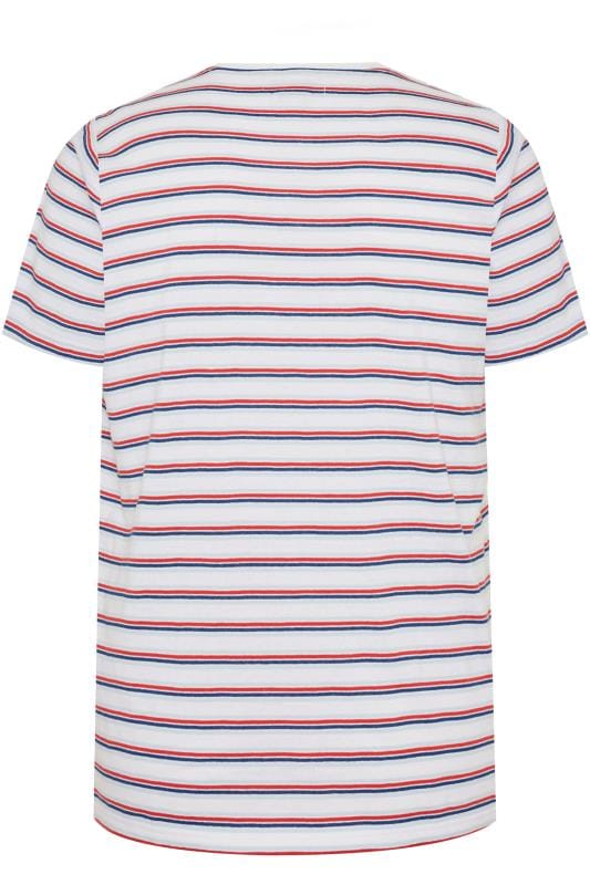 ANOTHER INFLUENCE White Striped T-Shirt | BadRhino