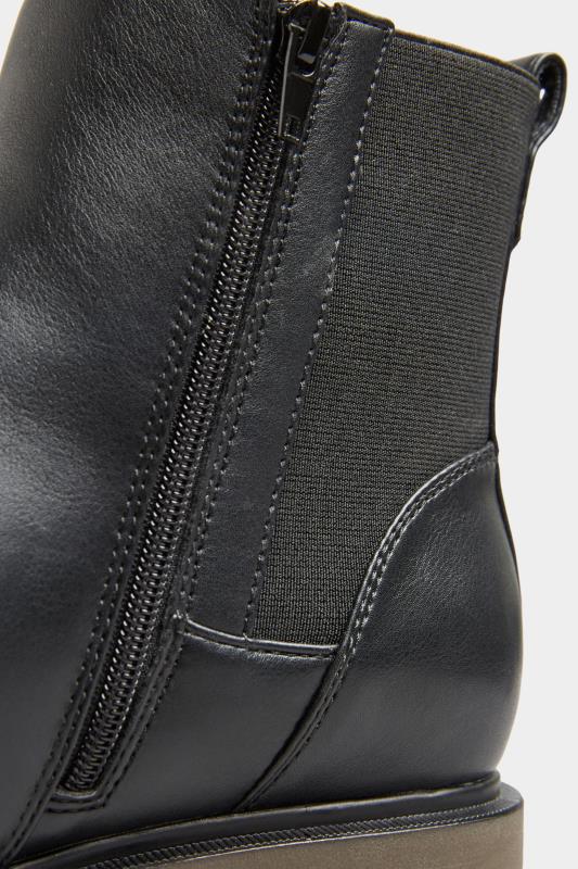 Black Vegan Faux Leather Chunky Chelsea Boots In Extra Wide Fit_ea3c.jpg