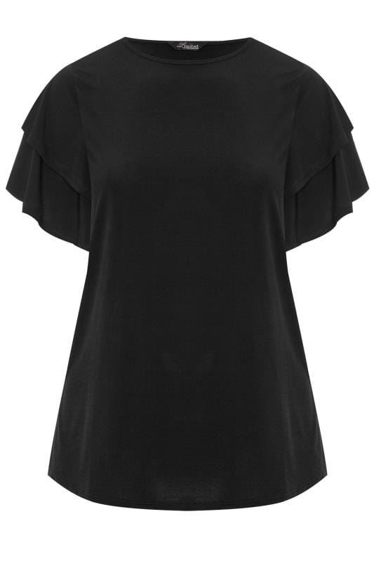 LIMITED COLLECTION Black Flared Angel Sleeve Top | Yours Clothing