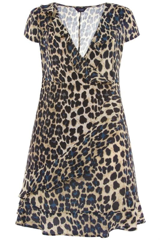 leopard print dress size 16