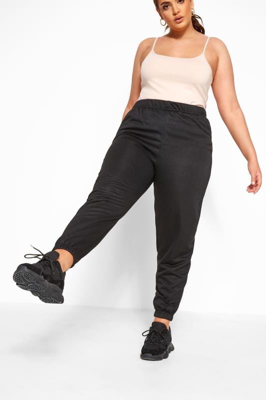 black basic joggers