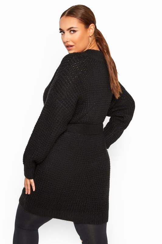 Black Belted Knitted Tunic Jumper Dress_bed8.jpg
