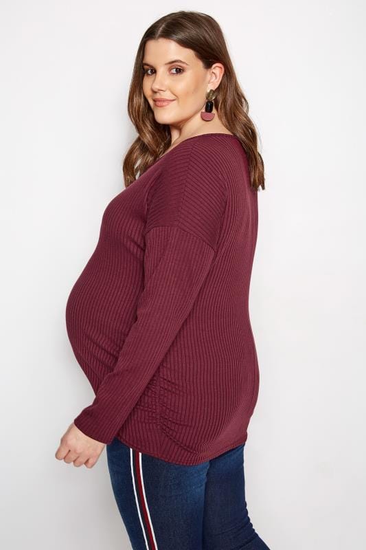 BUMP IT UP MATERNITY White Cotton Long Sleeved Top