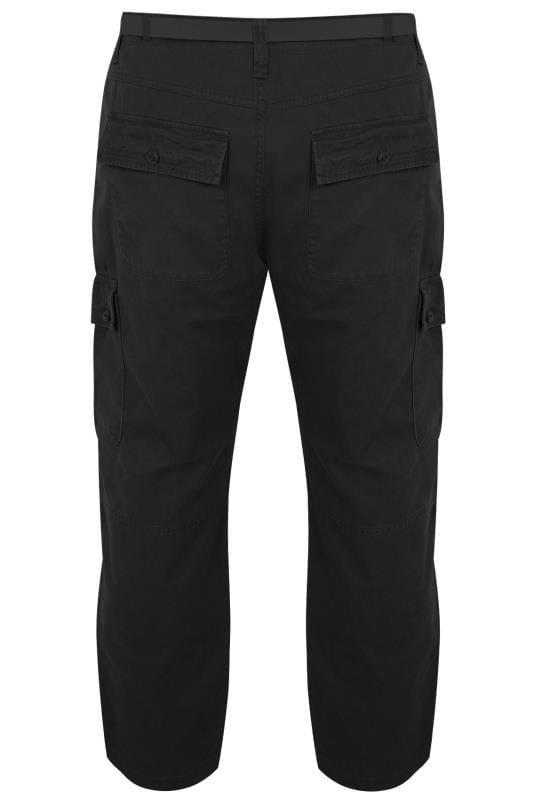 BadRhino Black Cargo Trousers With Utility Pockets & Canvas Belt_d76e.jpg