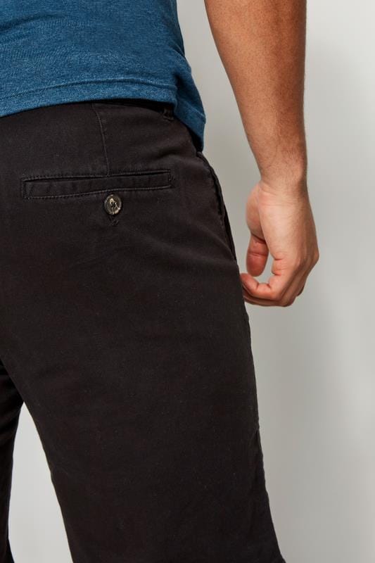 BadRhino Black Five Pocket Chino Shorts With Belt_5332.jpg