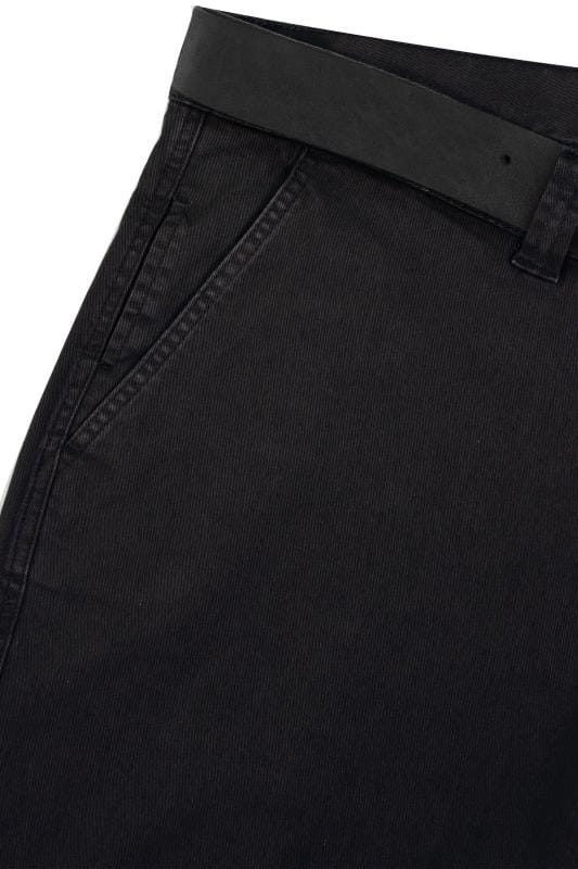 BadRhino Black Five Pocket Chino Shorts With Belt_8811.jpg