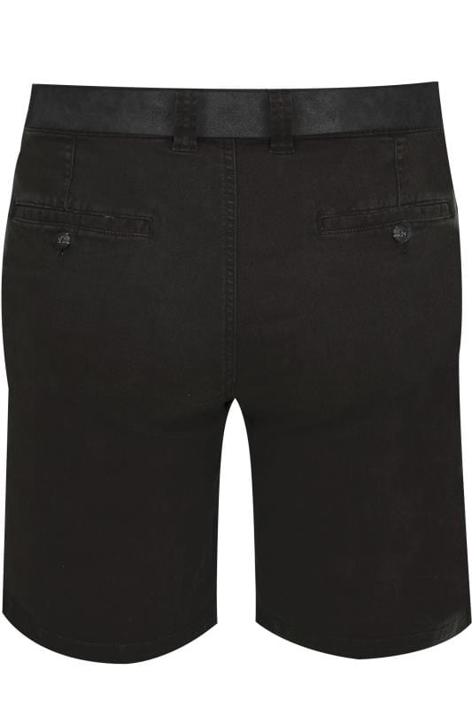 BadRhino Black Five Pocket Chino Shorts With Belt_e928.jpg