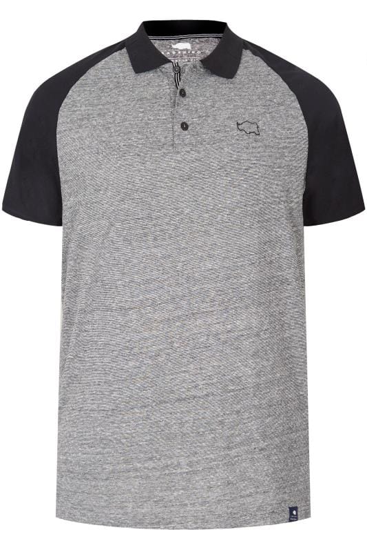 black and gray polo shirt