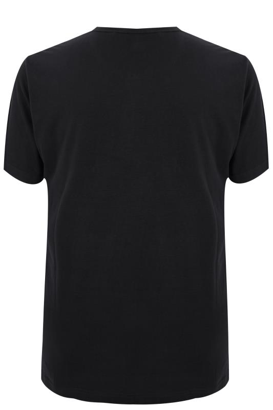 BadRhino Black Short Sleeve Grandad T-Shirt sizes L to 8XL | BadRhino