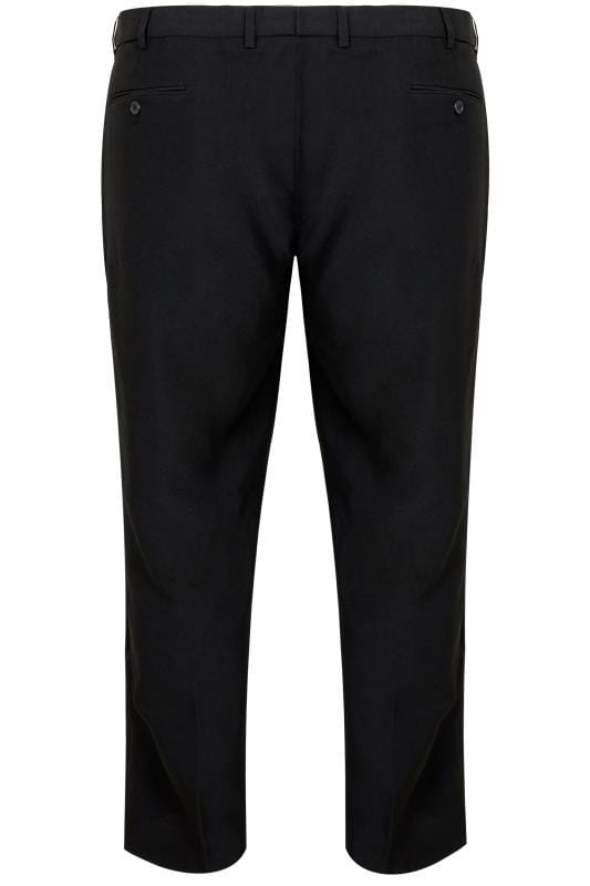 BadRhino Black Single Pleat Smart Trousers 6
