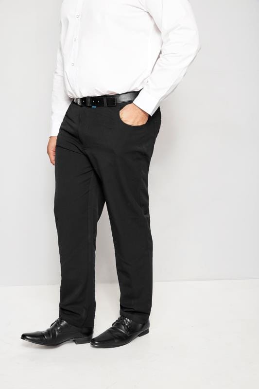 BadRhino Black Smart Straight Leg Stretch Trousers With 5 Pockets_c565.jpg