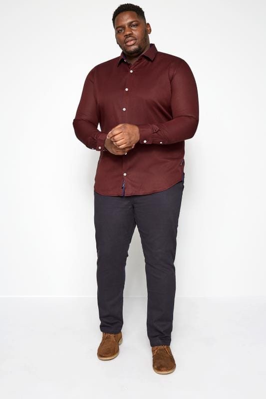 BadRhino Burgundy Red Smart Twill Shirt 