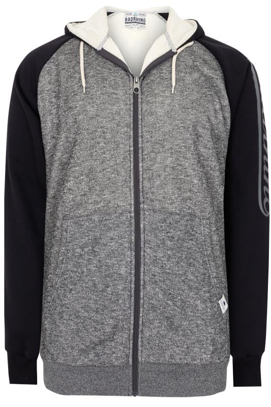 grey and black hoodie