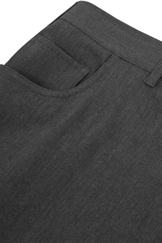 BadRhino Dark Grey Smart Straight Leg Stretch Trousers With 5 Pockets_9b8b.jpg