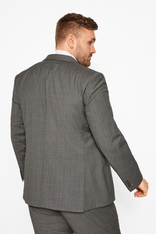 BadRhino Big & Tall Grey Checked Suit Jacket_5034.jpg