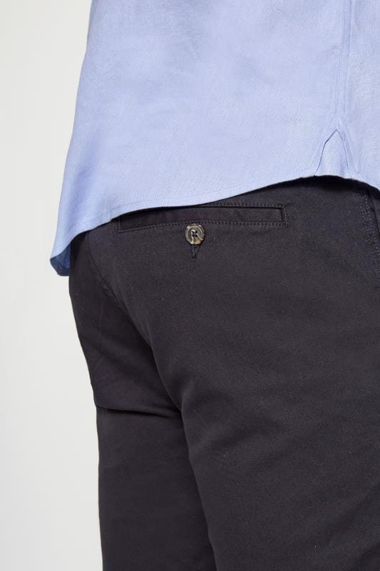 BadRhino Navy Blue Five Pocket Chino Shorts With Belt_a54d.jpg