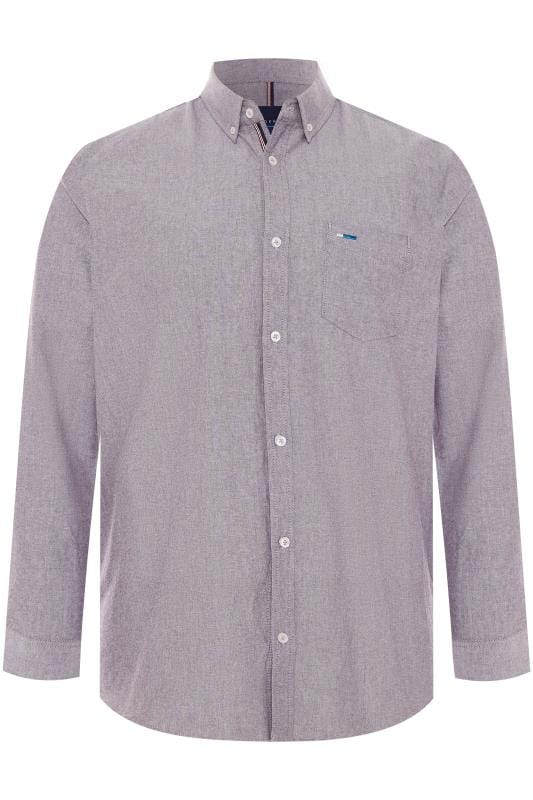 Men's Smart Shirts BadRhino Purple Long Sleeved Oxford Shirt